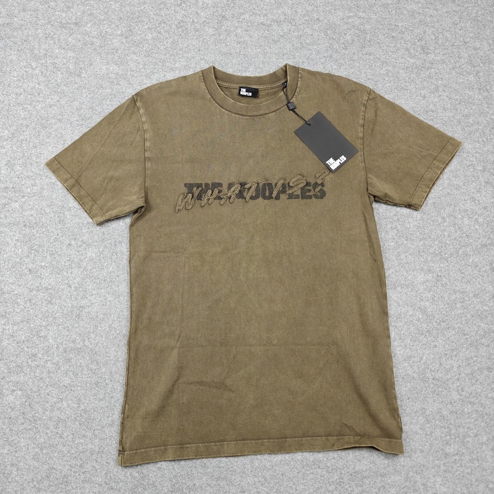 The Kooples Shirt Mens Small Green What Is Logo Back Print Graphic Tee New
